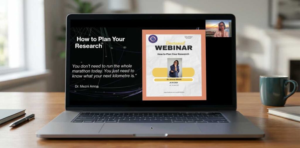 Webinar viewed on a laptop